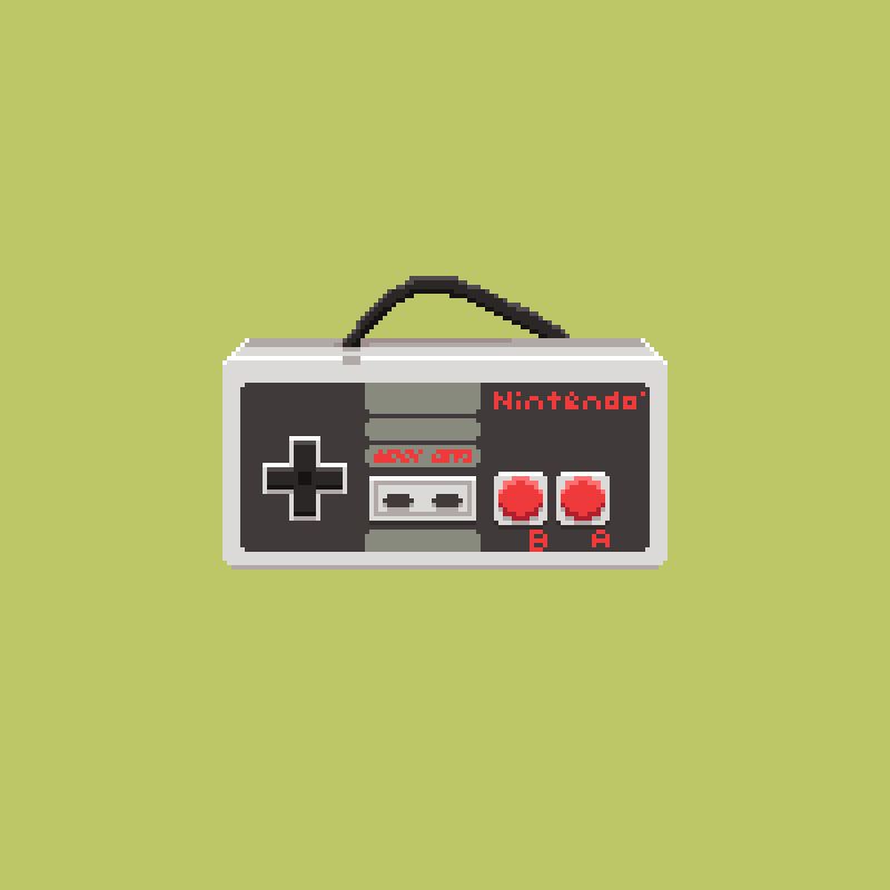 NES Controller Pixel Art