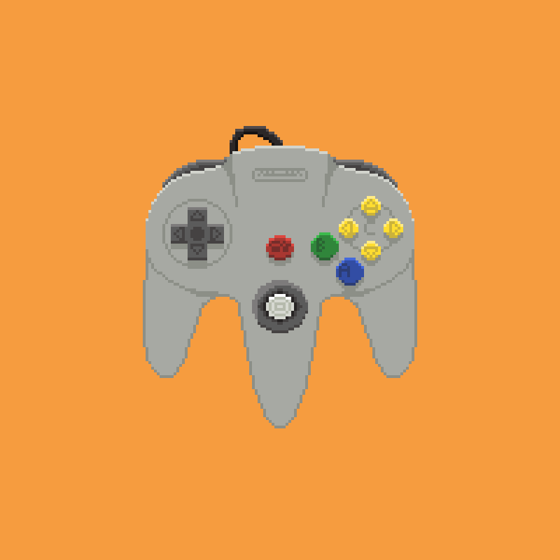 N64 Controller Pixel Art