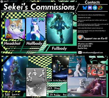 Commission Price Sheet
